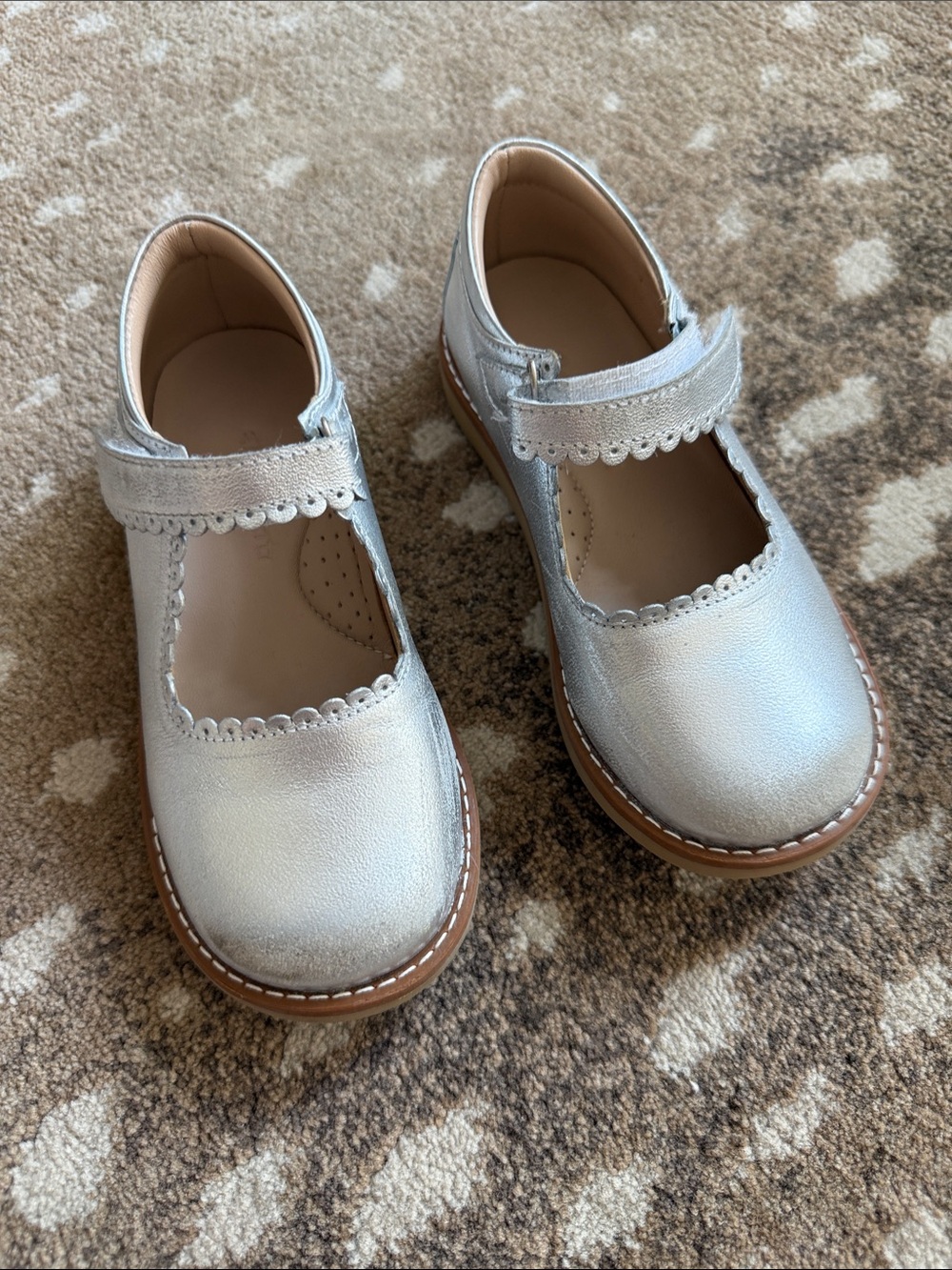 Elephantito Silver Mary Jane Dress Shoes